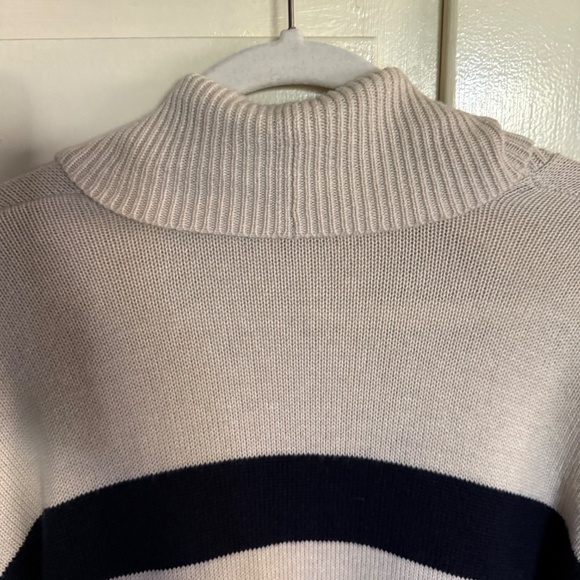 Talbots Lambswool Blend Multi Color Stripes Open Front Cardigan Size Small - Picture 7 of 9